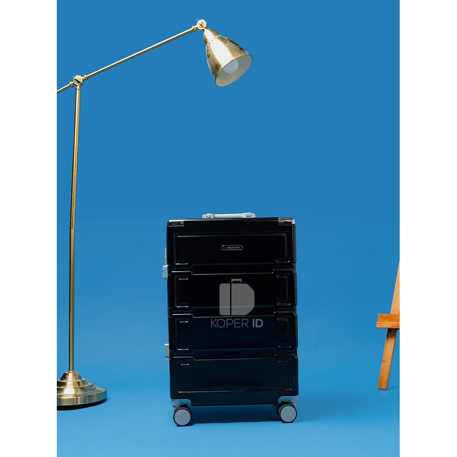 Koper Hardcase Aluminum Polo City No Zipper Size Bagasi 24 Inch - 7002