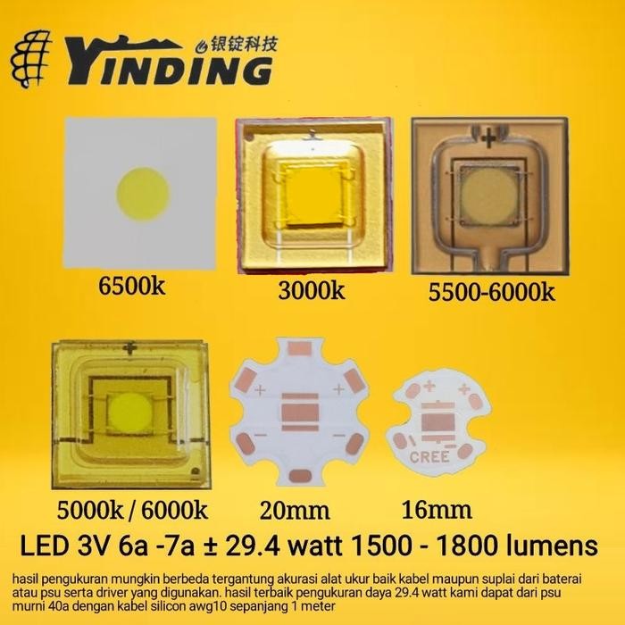 Yinding 30 Watt 5050 20mm mcpcb LED Long Thrower