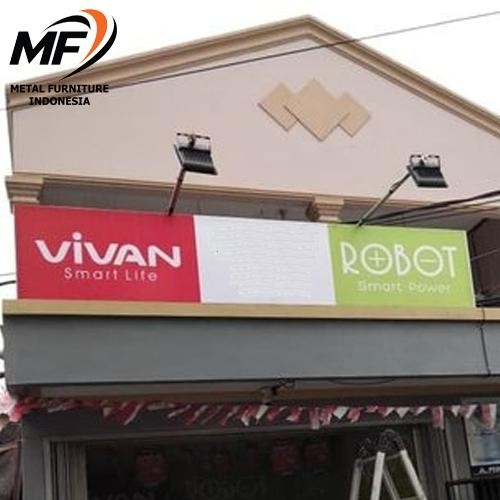 Tiang Lampu Sorot Banner Spanduk Reklame Billboard Bahan Kokoh Premium Bergaransi