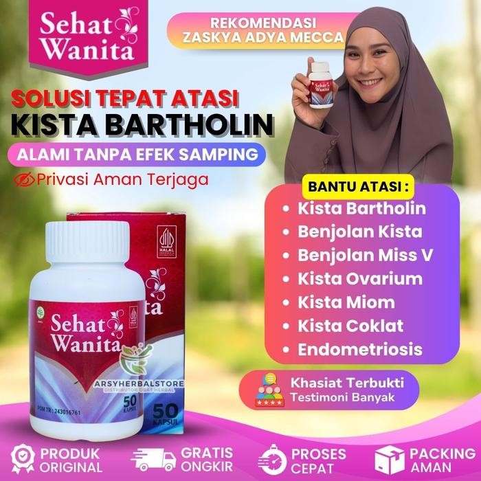 Sehat Wanita Kapsul Herbal Kista Bartholin, Benjolan Miss V, Kista Coklat, Benjolan Kista, Kista