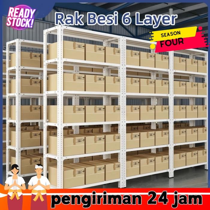 PREMIUM Rak Besi Multifungsi Rak Aquarium Rak Dapur Rak Gudang 120x40x200CM SEASON