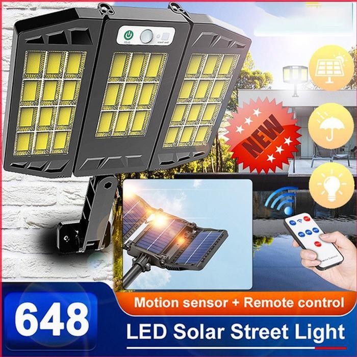 PREMIUM lampu jalan tenaga surya 3 modes lampu tenaga surya otomatis outdoor