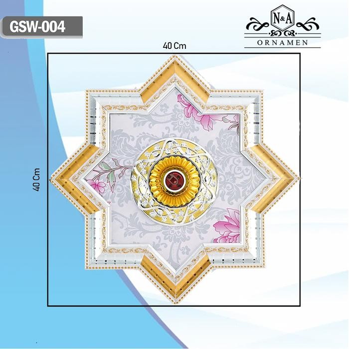 PREMIUM Ornamen Pvc Ornamen Fitting Gypsum Ornamen Fitting Lampu GSW 04 40