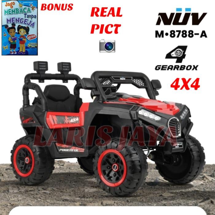 Ready JT Mobilan aki anak pmb NUV M8788 A JEEP 4 GEARBOX 4X4 MOBIL AKI JEEP UTX , Mobilan Aki Anak