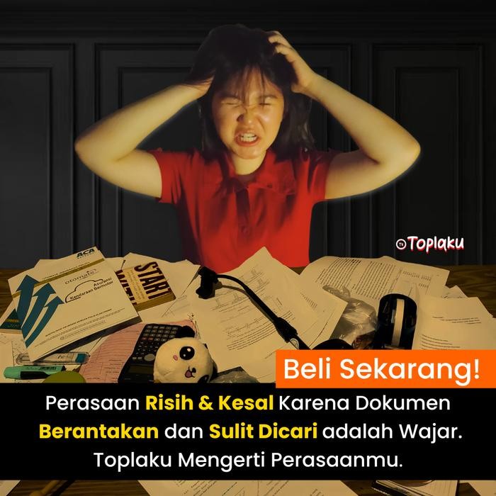 

[Deli Atk] Toplaku Map Ijazah Dokumen Keeper F4 Resleting Anti Air Isi 60 Lembar Document Berkas