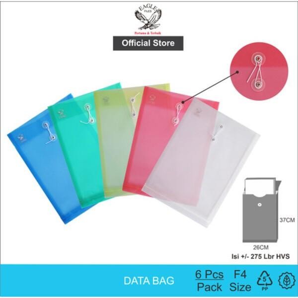

[Deli Atk] (Lusin) Data Bag Map Plastik Bertali Folio - Eagle Files E-211V