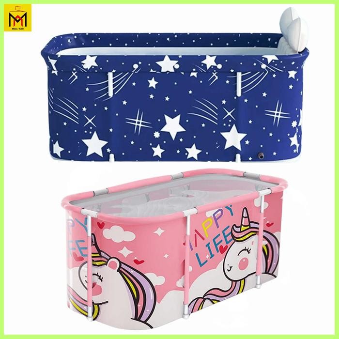 Bak Mandi Lipat Portabel Untuk Anak Dewasa + Bantal Angin