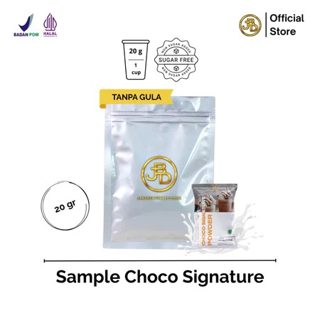 

Sample Bubuk Minuman Premium Rasa Rasa Choco Signature Halal 20gr Siap Seduh | JBD