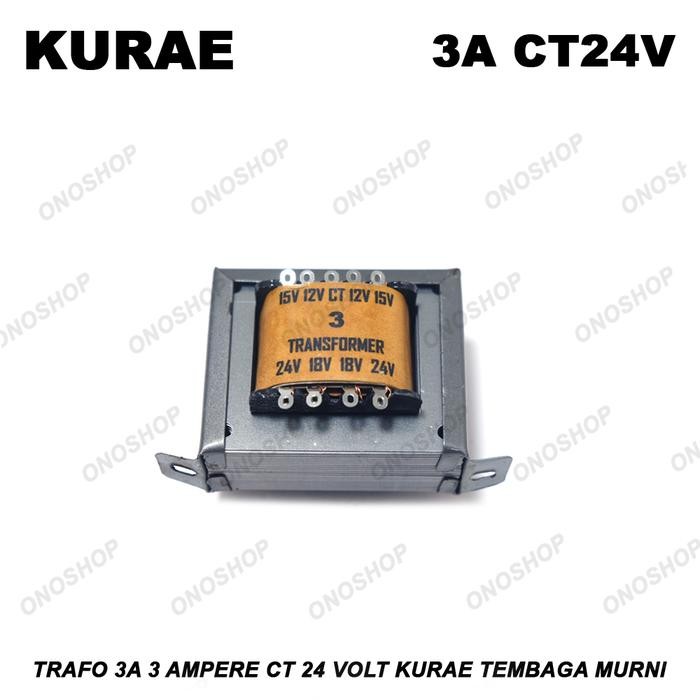 TRAFO 3A 3 AMPERE CT 24 VOLT KURAE TEMBAGA MURNI