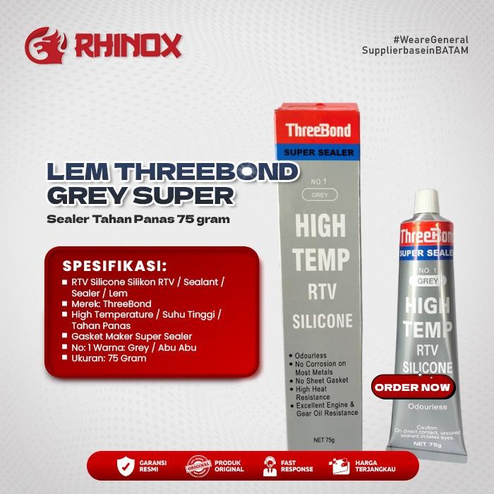 LEM THREEBOND GREY SUPER SEALER TAHAN PANAS 75 GRAM