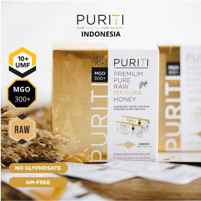 

Puriti Manuka Honey Snap Pack UMF 10+/MGO 300+ 21 Sachet
