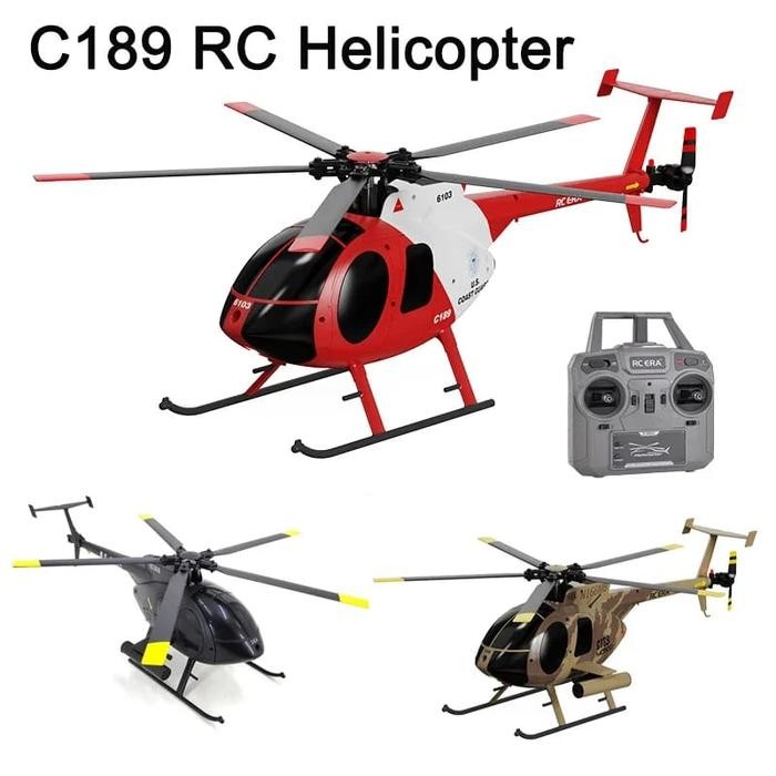 BARANG TERLARIS RC ERA RC HELIKOPETER C189 HELICOPTER MD500 BRUSHLESS 6-AXIS GYRO 1/28 RTF PACKING