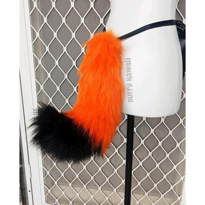 Ekor Fox 45cm rubah kitsune tail cosplay furry faux fur
