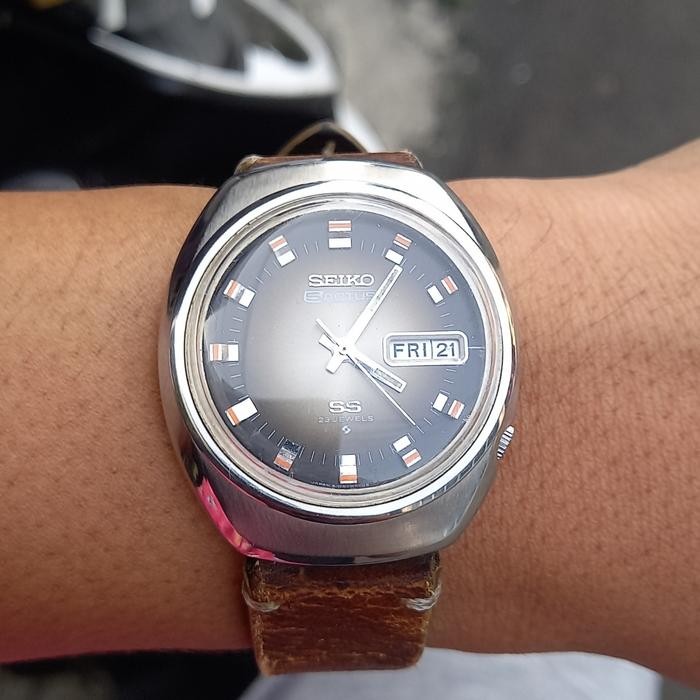 Seiko actus ss automatic 6106 brown dial sunburst