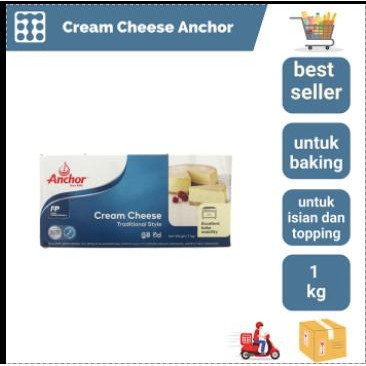 

CREAM CHEESE ANCHOR UKURAN KEMASAN 1 KG Keju