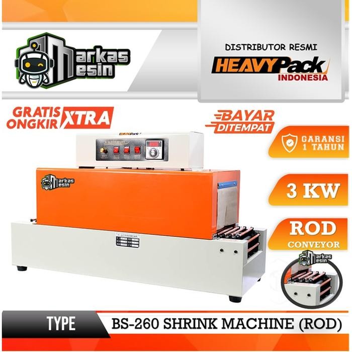 Mesin Shrink Heavypack Shrink Tunnel Mesin Penyusut Plastik Bs-260
