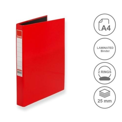 

BANTEX LAMINATED RING BINDER 2 RING KAPASITAS 25MM SIZE A4 - 1130 KODE 883