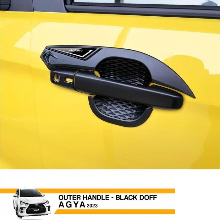 PAKET OUTER HANDLE TANK COVER AGYA AYLA GR SPORT 2023 2024 2025 CARBON HITAM DOFF AKSESORIS VARIASI