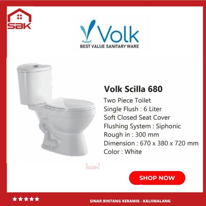 Closet Soft Closing Kloset Duduk Volk Scilla 680