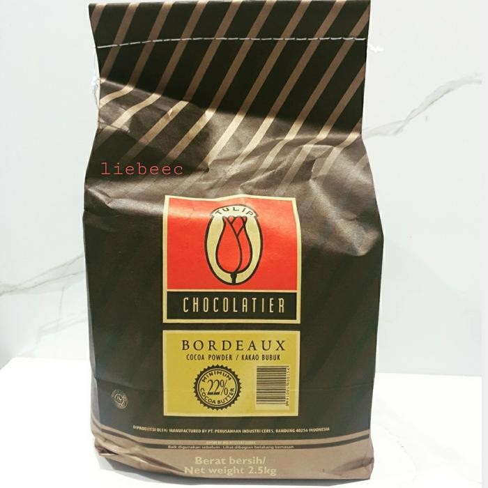 

Cokelat bubuk Tulip Bordeaux chocolatier, coklat powder 2,5kg