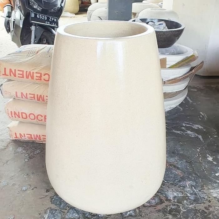 Pot Teraso Mewah Tipe Gendang Finising Glossy Kode 621