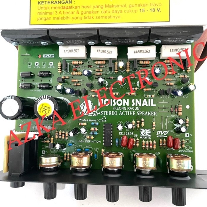 (Expert) Kit Power Amplifier Speaker Aktif Stereo Plus Subwoofer 1700W