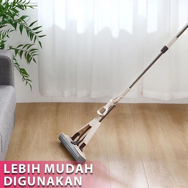 ALAT PEL OTOMATIS PEMBERSIH LANTAI KARET / ALAT PEL PENGERING LANTAI OTOMATIS MAGIC MOP SPONS