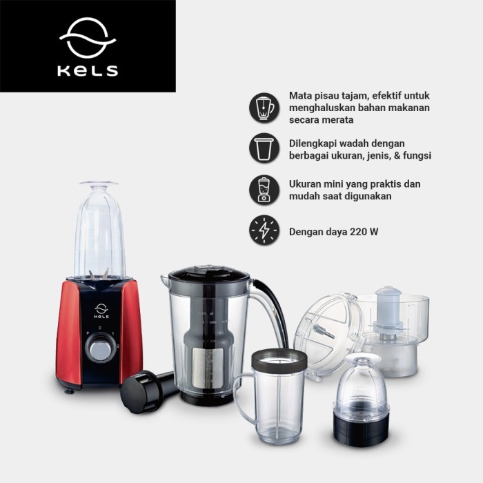 Informa - Kels Nova Set 6 Pcs Mini Blender - Merah