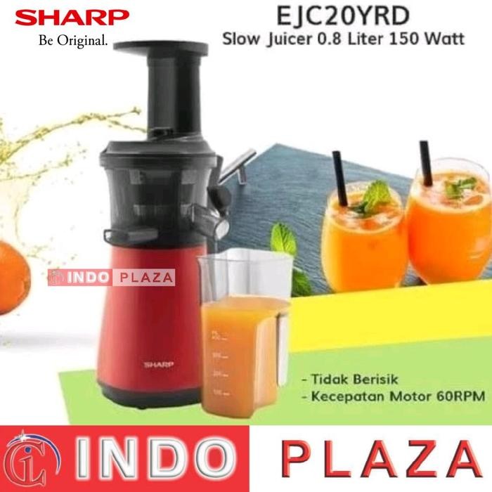 SHARP SLOW JUICER EJ-C20Y-RD / SLOW JUICER SHARP 0.8 Liter 150 Watt