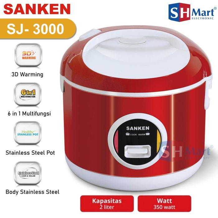BestSeller MAGIC COM / RICE COOKER SANKEN SJ-3000 / SJ 3000 / SJ3000 [2 LITER]