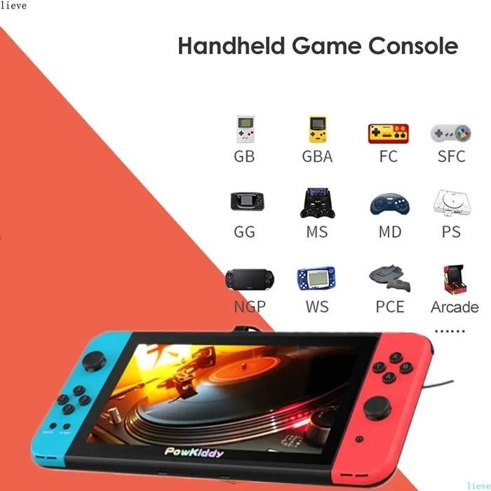POWKIDDY X70 large-screen 7-inch video game console HD handheld GBA ar