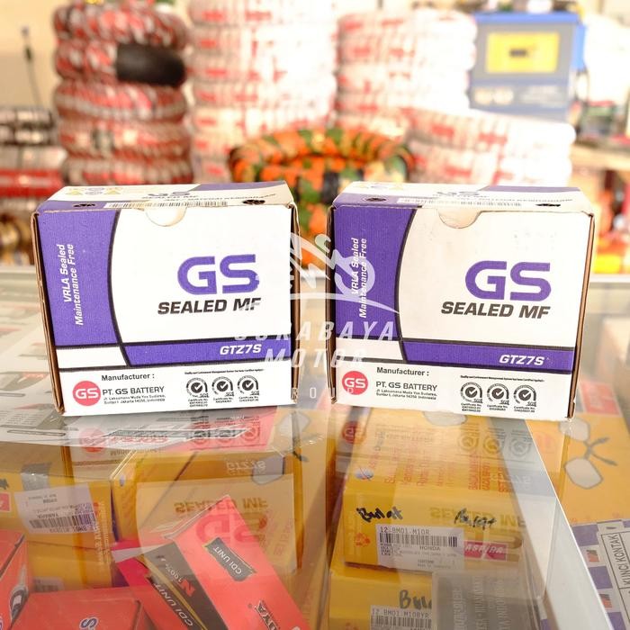 Aki GS GTZ7S Aki Motor Kering ASLI 100%