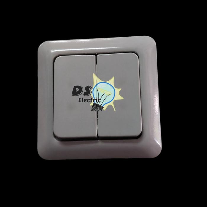 Sakelar Saklar Seri Double Grey Abu-Abu Berker Made In Germany