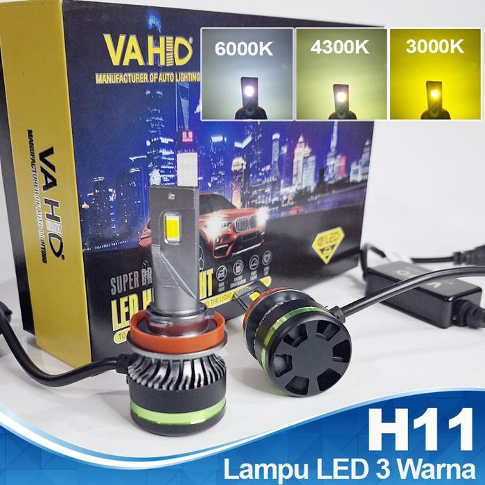 Lampu Led H11 3 Warna - Super Bright Three Colors Led Car Headlight H11 Lampu Utama Lampu Foglamp