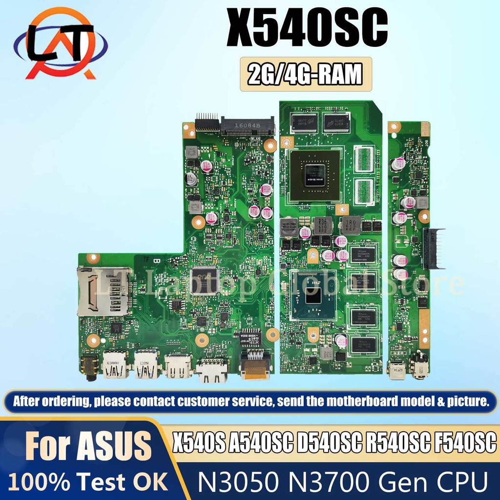 X540SC Mainboard For ASUS X540S A540SC D540SC R540SC F540SC Laptop Motherboard CPU N3050 N3700 2G/4G
