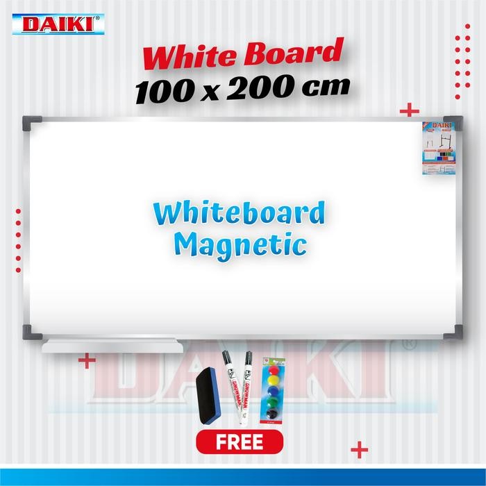 

Cuci Gudang Whiteboard Daiki Magnetic Uk 100X200 Cm