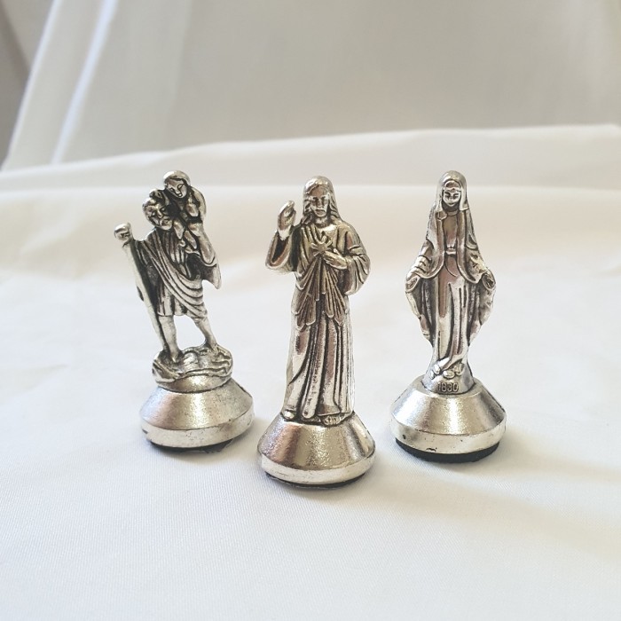 Patung Mobil Yesus Koronka Bunda Maria Santo Kristoforus Christopher