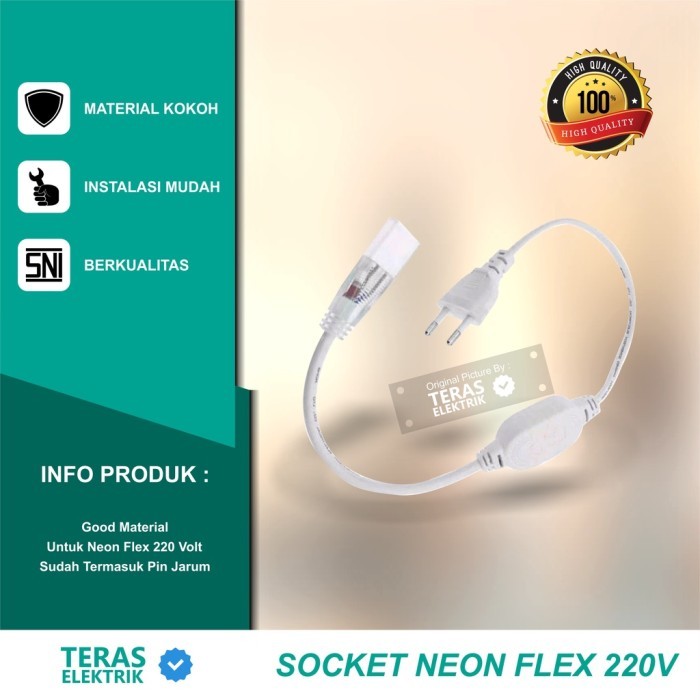 (Expert) Colokan Lampu neon flex 220v kabel colokan neon flex 220 volt