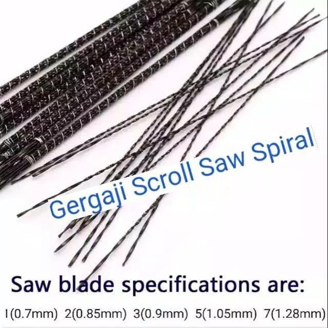 PREMIUM MATA GERGAJI SPIRAL /SPIRAL SCROLL SAW/SAW BLADE SCROLL