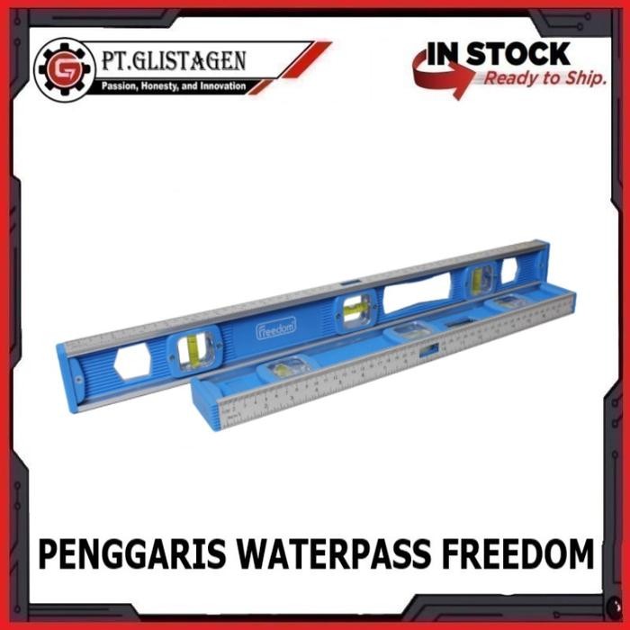 PREMIUM Waterpass Magnet Aluminium Alat Ukur Penggaris Water Pas Level FREEDOM
