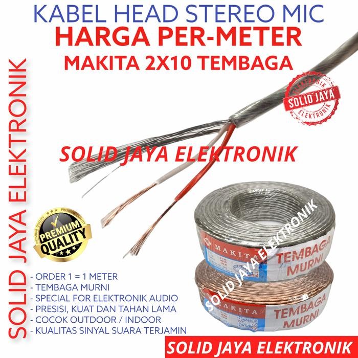 Terlaris Kabel Stereo Makita Gold Kabel Head Heat Microphone Kecil Isi 3 Ongkir Termurah