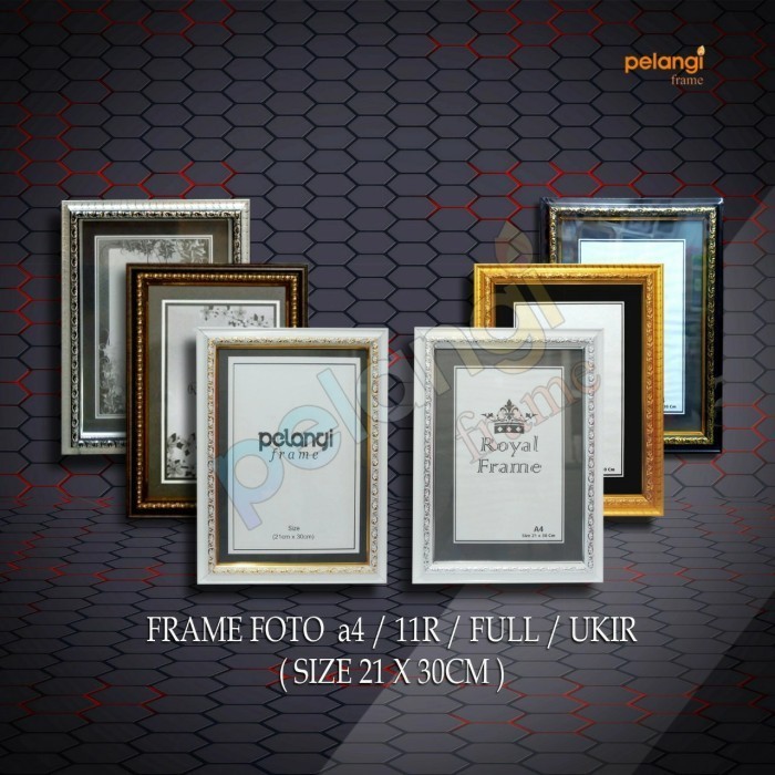Executive bingkai foto / figura 11R / A4 gold ukir