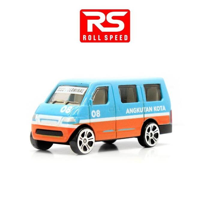 Diecast Metal 1:64 RS Roll Speed Angkot Biru