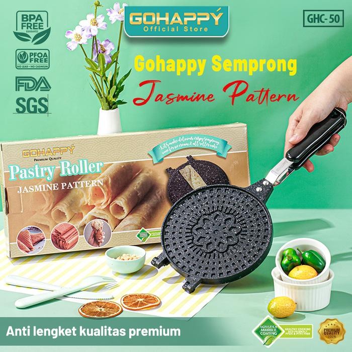 

Gohappy Pastry Roller Cetakan Kue Semprong Gapik Marble Nonstick Ghc50 Anti Lengket Aluminium Egg