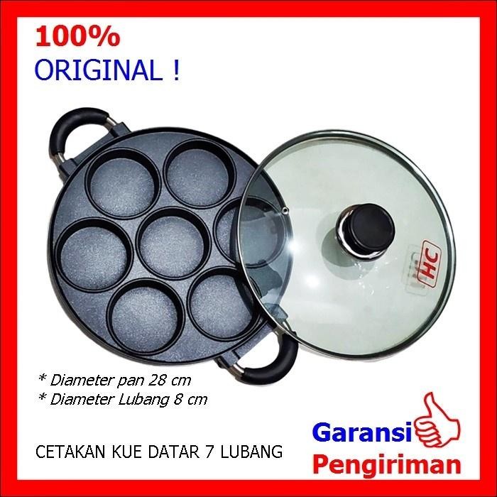 

Cetakan Kue Cake Mould Lumpur/Martabak Mini 7 Lubang Datar Anti Lengket Tefflon Gratis Ongkir