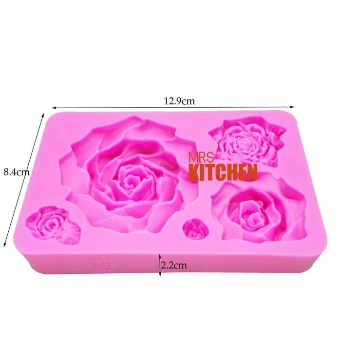 

Cetakan Bunga Mawar Xl Rose Flower Isi 6 Besar Fondant Silicone Mold Gratis Ongkir