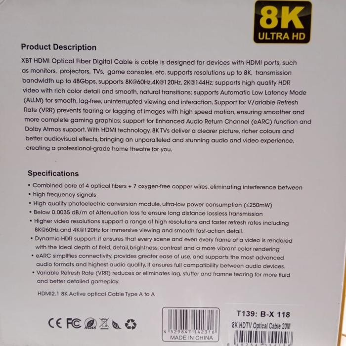 PROMO / TERMURAH KABEL HDMI FIBER OPTIC / FO / FIBER OPTIK 8K 10M 20M 30M 50M 100M HDMI ACTIVE FO