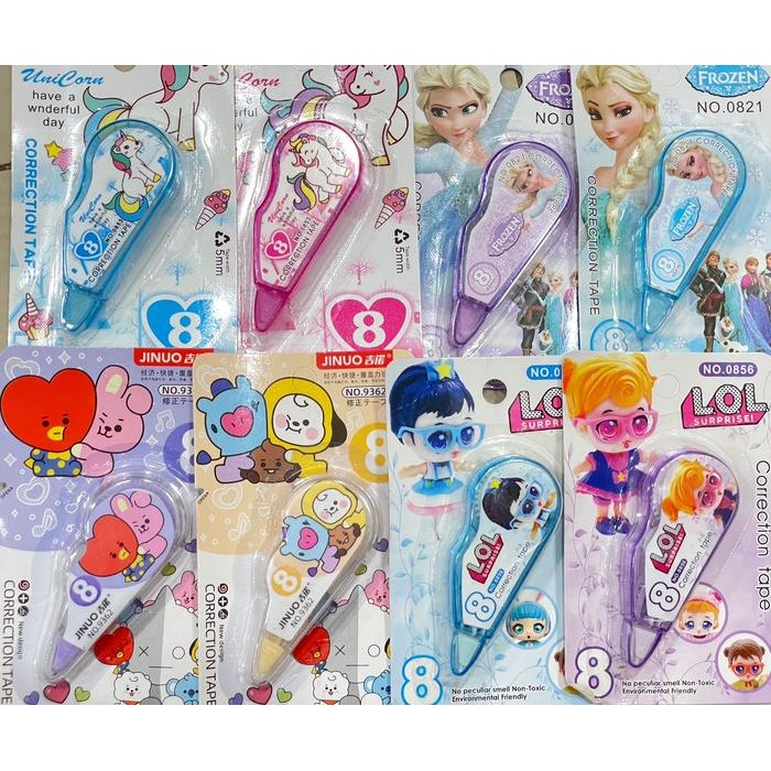 

TS TIPEX ROLL CORRECTION Supplies 8M Multiple Color Tipex Karaer Lucu Penapus Pena