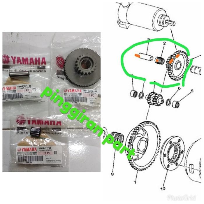 Gir Gear Gigi Stater - Pen-Bearing Yamaha Scorpio