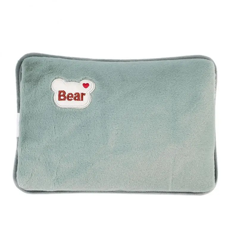 Plug Hand Warmer Heat Pack Cute Rechargeable Electric Hot Water Bag Safety Rabbit Fur Reusable Hot